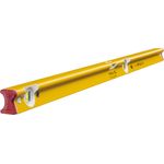 STABILA Wasserwaage Type R 300, 122 cm, verwindungssteifes Alu-R-Profil, 1 Horizontal-Libelle, 2 Vertikal-Libellen, stoßdämpfende Endkappen, integrierte Rutsch-Stopper, Made in Germany