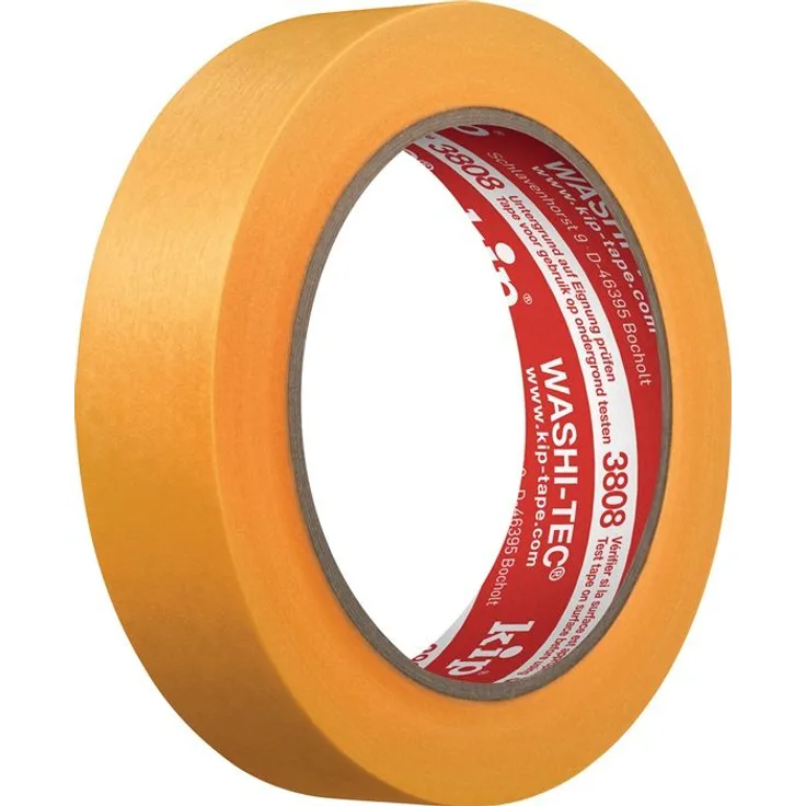 Abdeckband 3808 WASHI-TEC Premium Goldkrepp glatt gelb L.50m B.18mm Rl.KIP VE: 12