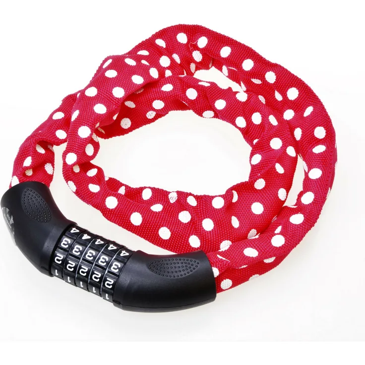 Filmer 43.099 5-Zahlen Kettenschloss Dotty textilummantelt 6mm - 90cm - Level 4