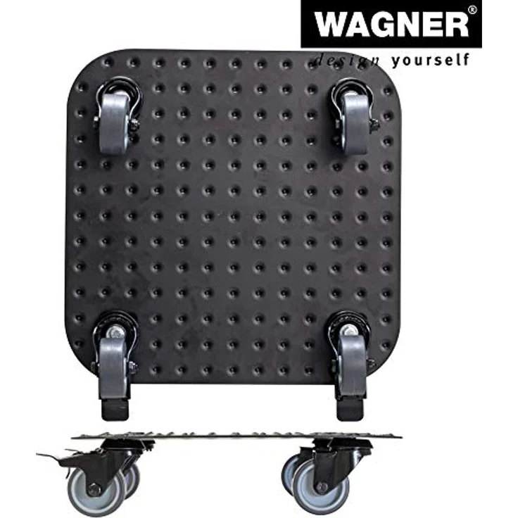 Multi Roller MR 7008, 29 x 29 x 7,5 cm, softe Rollen Ø 50 mm, Gleitlager, 2 Bremsen, Alu Riffelblech, Tragkraft 150 kg – Bild 6
