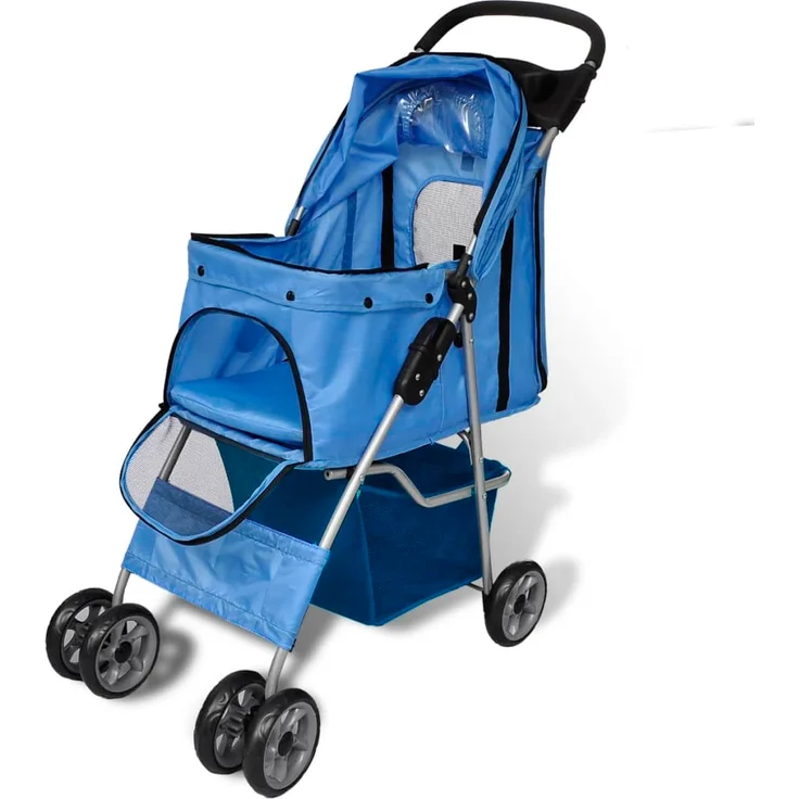 vidaXL Hundewagen Hundebuggy Blau - Preisvergleich – Bild 2