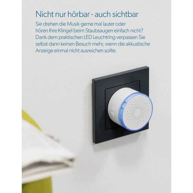 Unitec Plug In Funk Gong WDP10 Zum Einstecken in die Steckdose, 150 m Reichweite