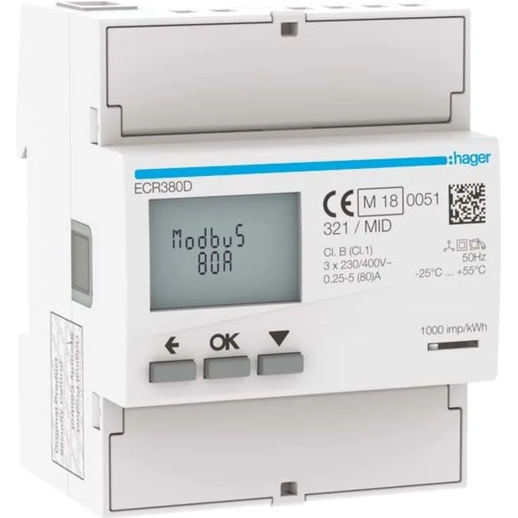 HAGER Energiezähler 3phasig ECR380D