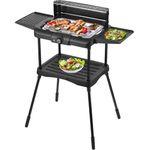 STEINBORG Elektro-Standgrill SB-8080, 2000 W, Stand- oder Tischgrill, Stufenloser Temperaturregler, Überhitzungsschutz, Windschutz - Preisvergleich
