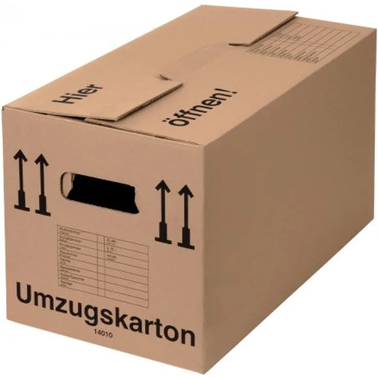 BB-Verpackungen 75 x Umzugskarton Profi 600 x 328 x 340 mm (stabil 2-wellig, 40 kg Traglast, Umzugskiste aus recycelter Pappe)