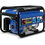 3000 Watt Benzin Stromerzeuger (6,5 PS Benzinmotor, 2x 230V, 1x 12V, Automatischer Voltregler, Ölmangelsicherung, Voltmeter) Generator