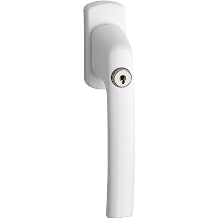 MACO Fenstergriff Harmony weiß RAL9016 mit Sperrzylind Stiftlänge 35 mm 10-12 mm Nocken