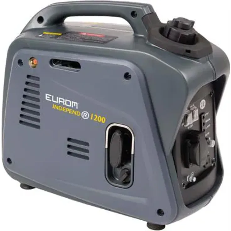 Eurom Independ 1200 Benzinaggregat, 1,3kW, 3L Tankinhalt (441710) 230-V-Wechselstrom 12-V-Gleichstromanschluss Manueller Start 40,1 h Betriebsdauer 1000 W Dauerleistung