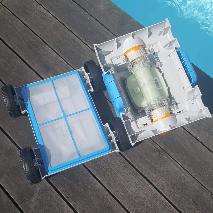 Steinbach Poolrunner Battery+ Akku-Poolroboter 2 Stunden Akkulaufzeit Poolgröße bis 18 m², 10 m³/h Filterleistung, kabellos, 10 bis 35°C, softwaregesteuerte Bewegung – Bild 6