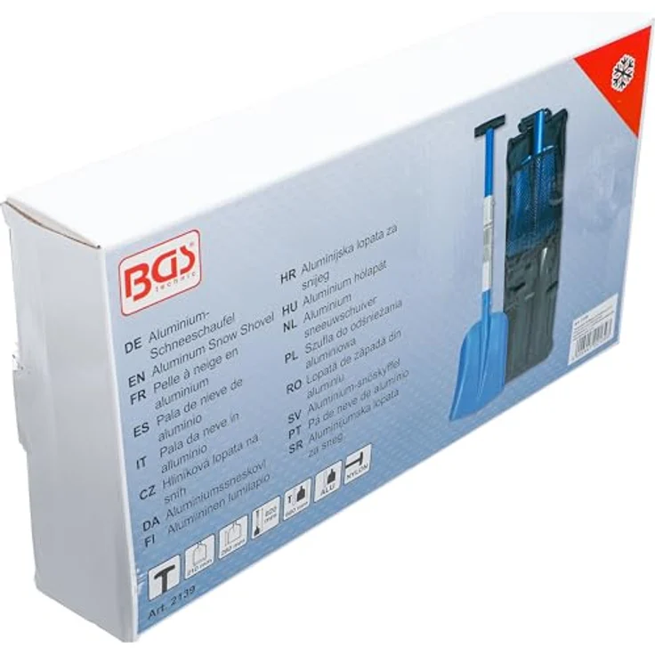 BGS Aluminium Schneeschaufel mit steckbarem Schnellverschluss-Stiel, teleskopierbar, ideal für Auto und Outdoor-Aktivitäten – Bild 10