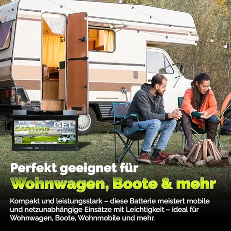 Electronicx Caravan Edition GEL Batterie 100AH 12V – wartungsfreie Solarbatterie für Wohnmobile, Boote und Gartenanlagen, gasungsfrei und kippsicher – Bild 3