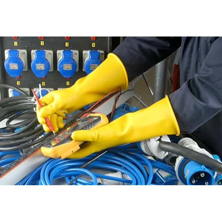 Ansell ActivArmr Elektriker-Schutzhandschuhe, Elektroschutz Klass 0 (1000V), 28cm gelb, Größe L (1 Paar) – Bild 4