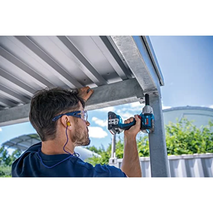 Bosch Professional 18V System Akku Drehschlagschrauber GDS 18V-450 HC (Anziehmoment 450 Nm, Losbrechmoment 800 Nm, blau) – Bild 5