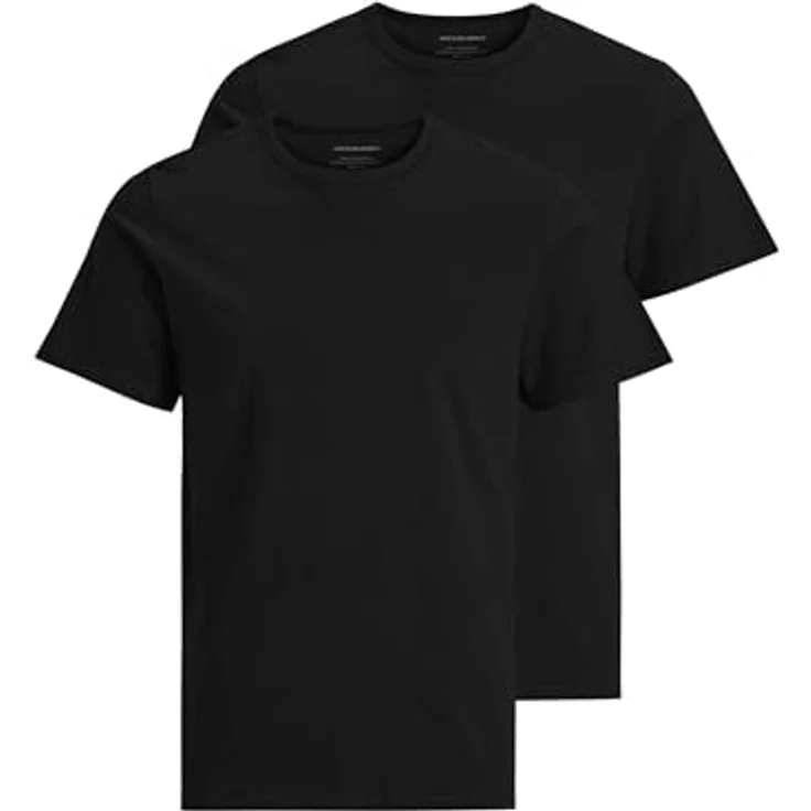 Jack & Jones Basic Shirt, Herren, Schwarz, 2er Pack, atmungsaktiv und bequem – Bild 1