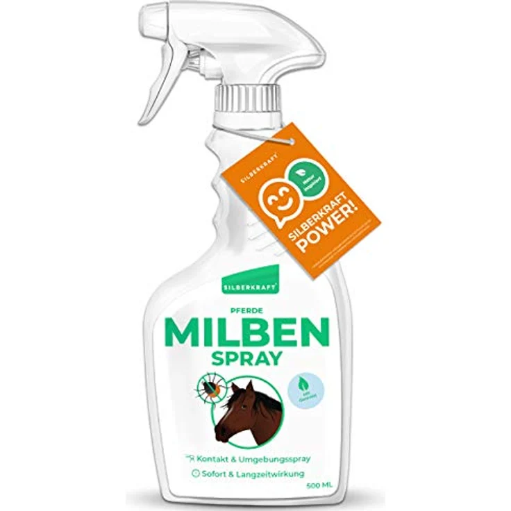 Silberkraft Milbenspray Pferde 500 ml, zuverlässiger Milbenschutz für Pferde, treibgasfreies Anti-Milben-Mittel – Bild 1