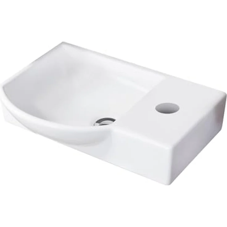 FACKELMANN SBC STANFORD Gäste WC Set 2-teilig, Waschbecken mit Unterschrank, 45 cm, Braun hell, feuchtraumoptimiert – Bild 3