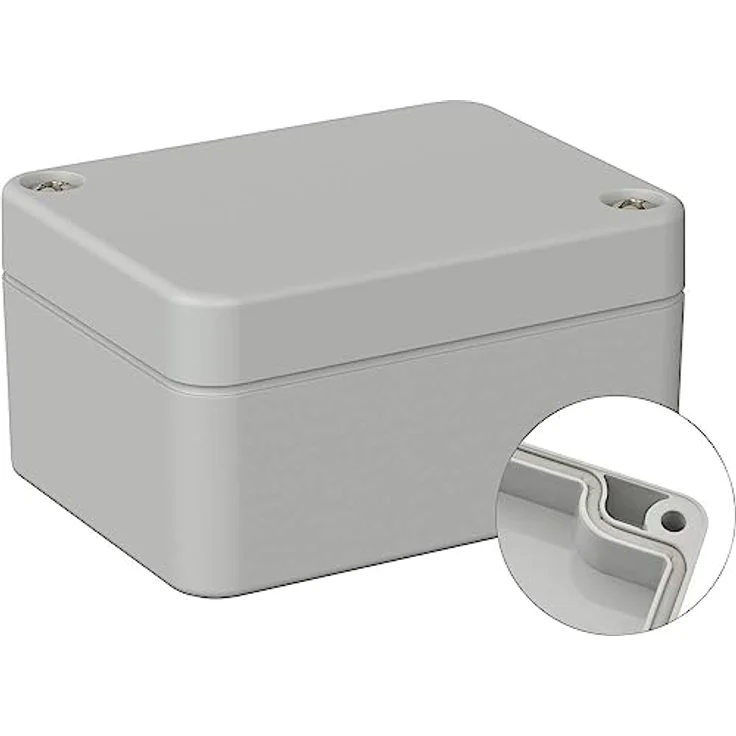TRU Components TC-9065436 Outdoor-Gehäuse, 65 x 50 x 35 mm, Polycarbonat, lichtgrau (RAL 7035), IK07, 1 St.