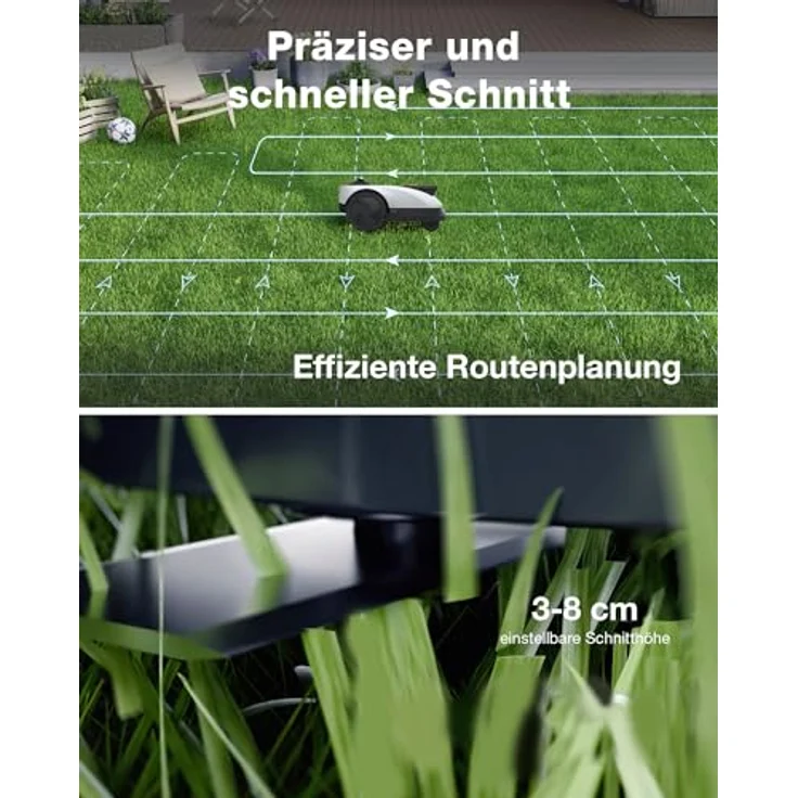 ECOVACS Mähroboter GOAT O1200 LiDAR PRO, vollautomatischer TruEdge Trimmer mit AIVI 3D Hinderniserkennung, Dual-LiDAR Navigation und IPX6 Wasserschutz, white-black One Size – Bild 7