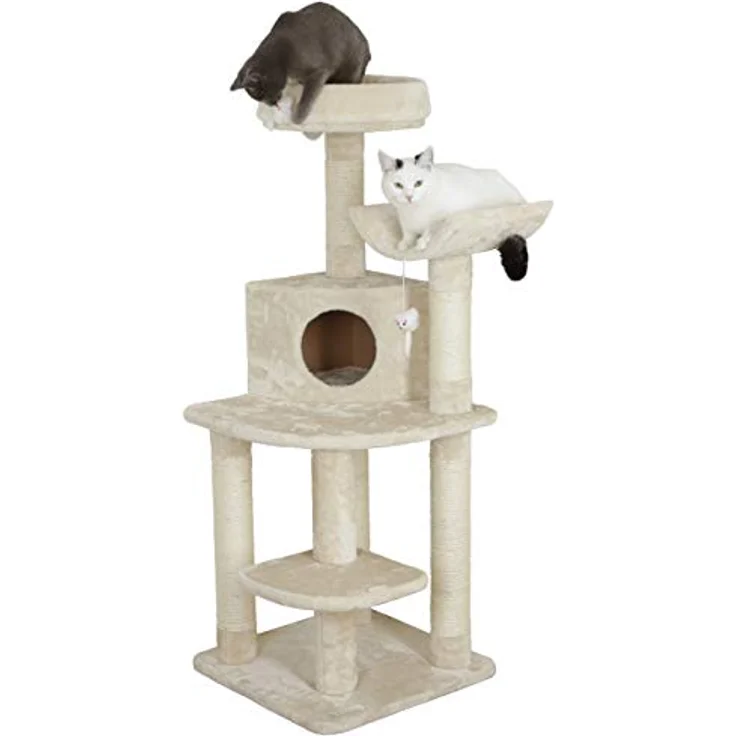 Kerbl Maxi-Pet 81621 Eckkratzbaum Zirkonia, beige, 56x56x130 cm, 60 Stück (1er Pack) – Bild 3
