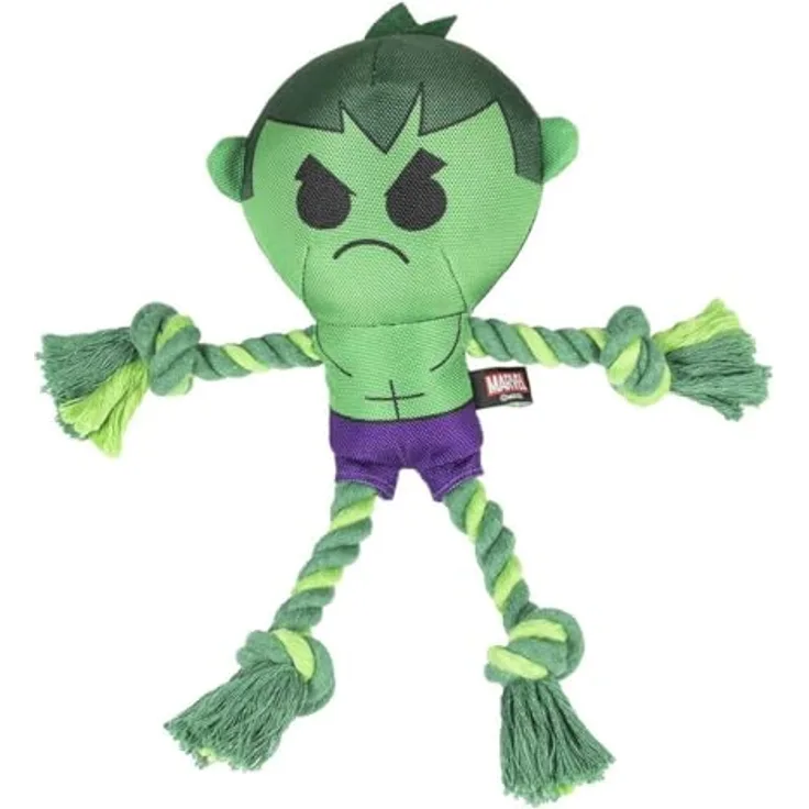 CERDÁ - for Fan Pets | Hulk Zahnseil Plüschtier - Offizielle Marvel Lizenz, verstärktes Material, Zahngesundheit fördernd, 13 x 26 x 8 cm