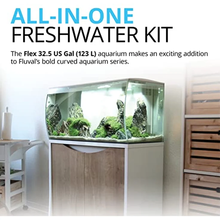 Fluval Flex Aquarium 123L, Süßwasser Aquarium, weiß – Bild 3