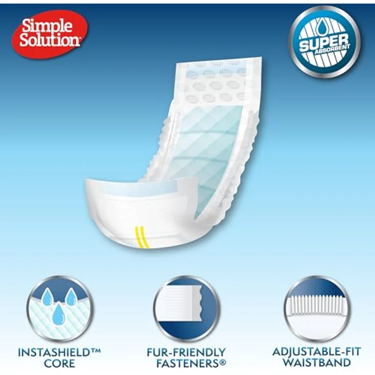Simple Solution Einfachlösung 11540-12p Einweg Windeln für Rüden mit Feuchtigkeitsanzeiger, extra small, 12er Pack – Bild 2