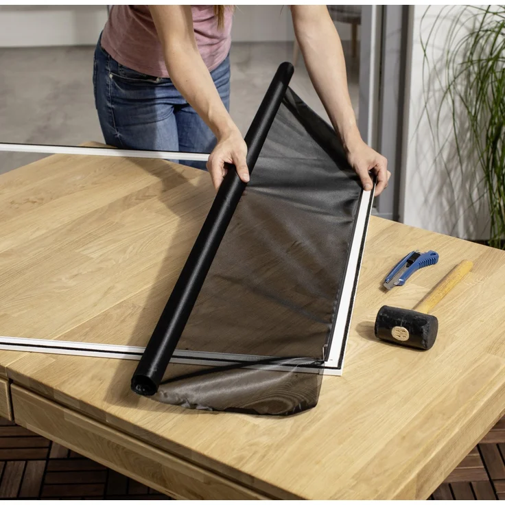 Primaster Pollenschutznetz 120 x 150 cm Rolle schwarz, effektiver Schutz vor Pollen und optimale Luftzirkulation