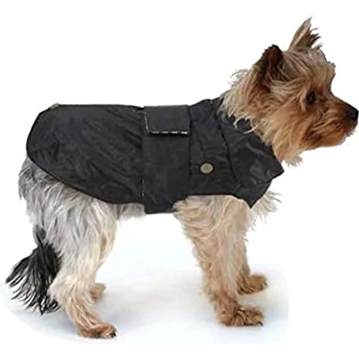 Croci Montreal - Hundemantel, Wintermantel, wasserdichte Jacke, Größe 45 cm, schwarz – Bild 1