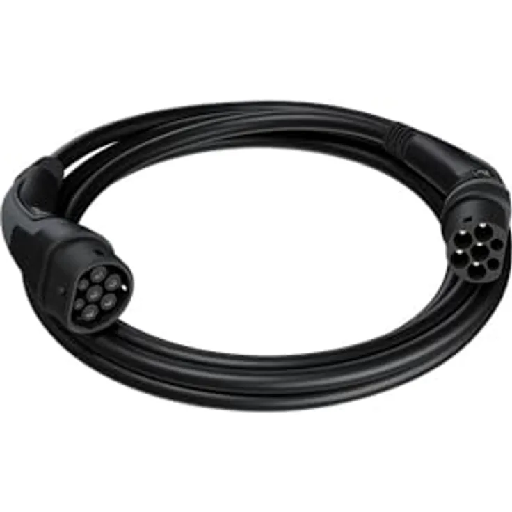 go-e Typ 2 Kabel Black Edition, 2,5 m Wallbox-Ladekabel bis 22 kW, schwarzes Design