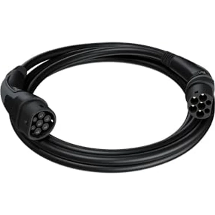 go-e Typ 2 Kabel Black Edition, 2,5 m Wallbox-Ladekabel bis 22 kW, schwarzes Design – Bild 1