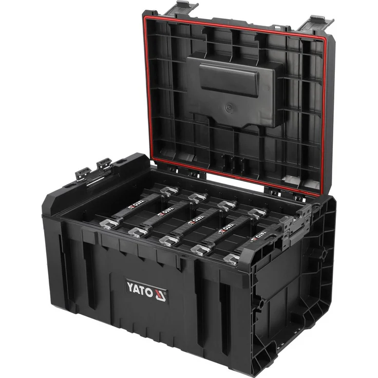 TRIZERATOP Werkzeugkoffer Systemkoffer mit 5er-Organisationsbox, spritzwassergeschützt, 240x450x320mm (komplett)