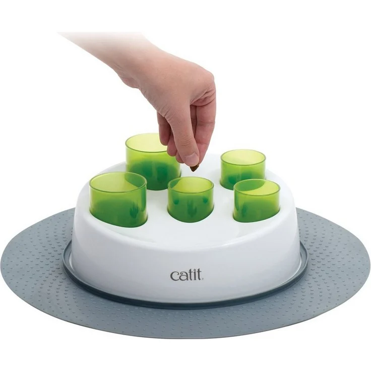 Catit Tier-Intelligenzspielzeug Senses 2.0 Aktiv-Futternapf, Natürliche Futteraufnahme durch spielerisches Design, Maße: 24 x 24 x 14 cm – Bild 1