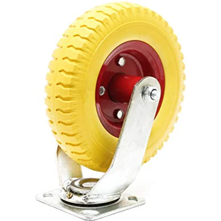 Transportrolle Bockrolle 220x58mm Lenkrolle mit schwingender Halterung pannensicher – Bild 4