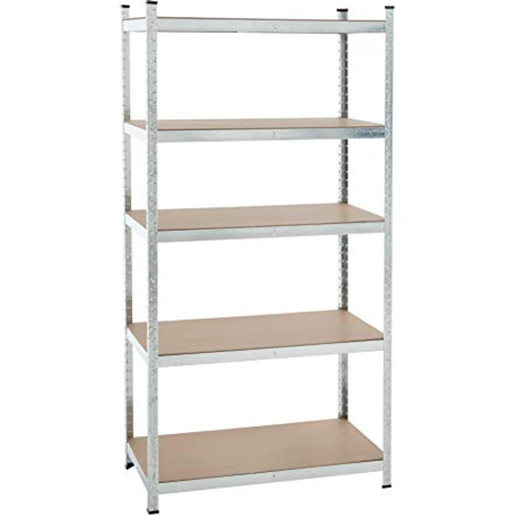 Steckregal Werkstattregal Kellerregal Schwerlastregal Metallregal Lagerregal Verzinkt - 200x100x50cm | 875kg – Bild 2