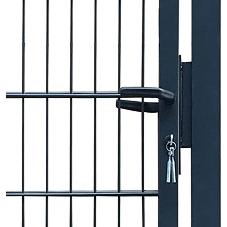 VidaXL 2D Zauntor (Einzeltor) anthrazitgrau 106 x 230 cm – Bild 6