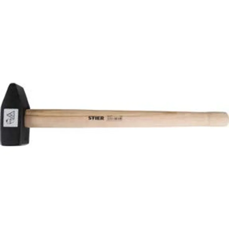 Stier Vorschlaghammer 3kg, geschmiedeter Hammerkopf nach DIN 1042 mit Eschenstiel, 3000 g
