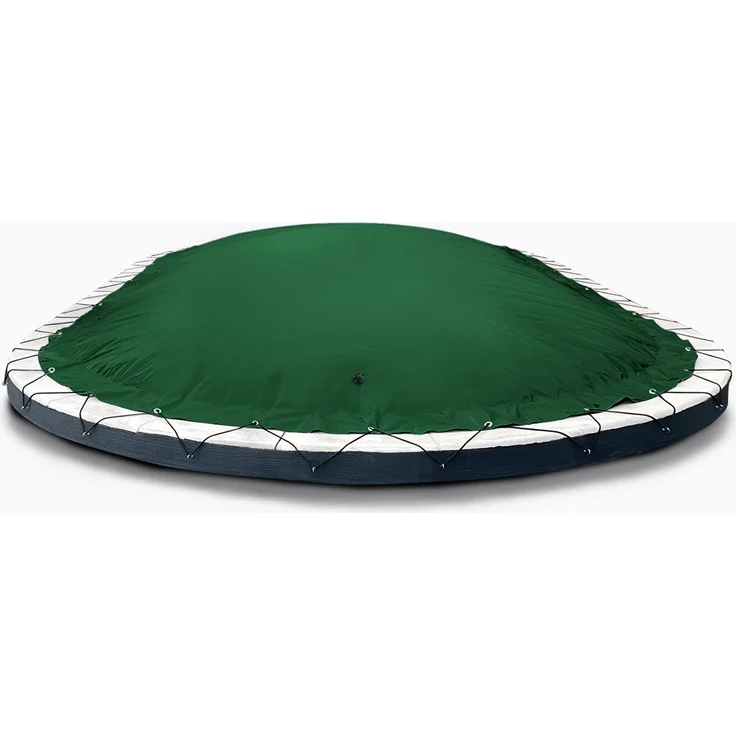 AirDeluxe Pool-Abdeckplane Ovale, aufblasbare Winterabdeckung aus reißfester PVC-Plane, 4,5m x 2,5m bis 7,37m x 3,6m