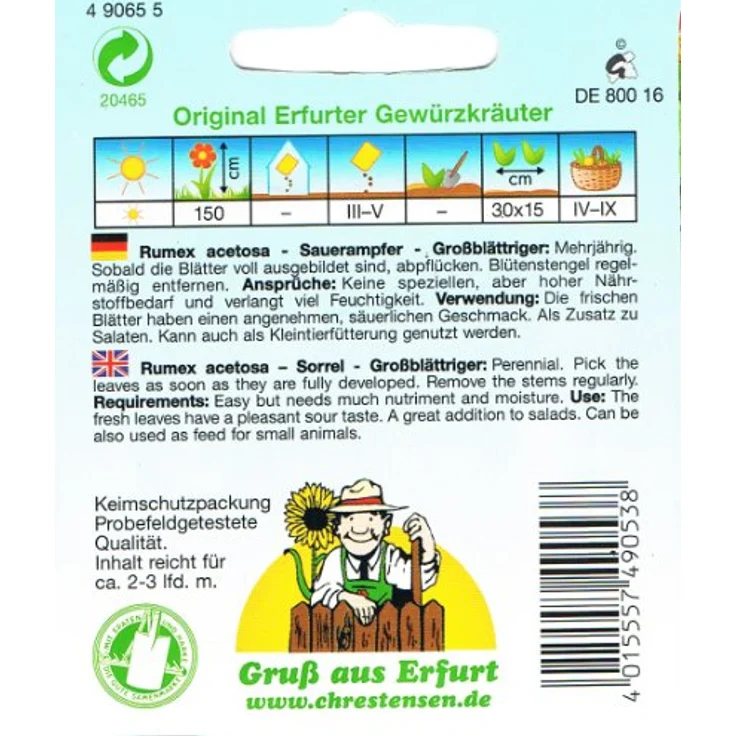 N.L. Chrestensen Sauerampfer, Großblättriger – Bild 3