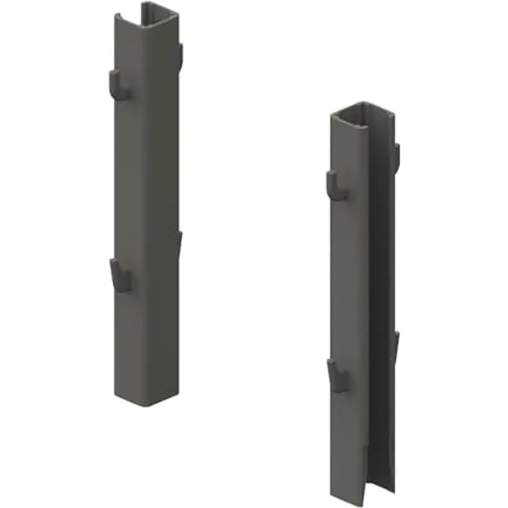 Kesseböhmer DISPENSA-X Möbelbeschlag Korbhalter, für höhenverstellbare Tragrahmen, anthrazit, 2 Stück, Mindestauszugslänge 270 mm