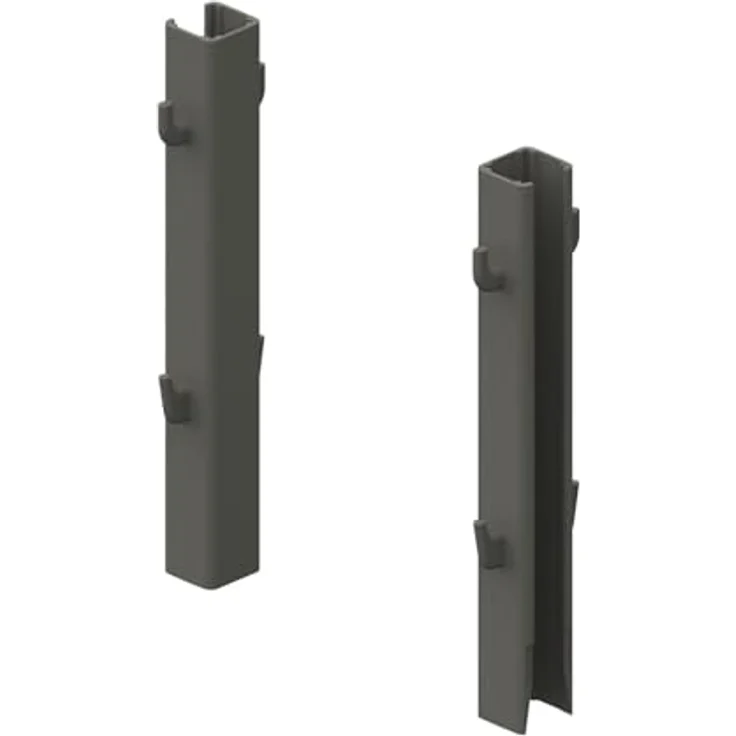 Kesseböhmer DISPENSA-X Möbelbeschlag Korbhalter, für höhenverstellbare Tragrahmen, anthrazit, 2 Stück, Mindestauszugslänge 270 mm – Bild 1