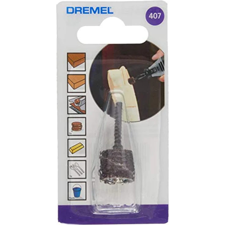 Dremel 2615040732 Schleifstift, Körnung: 60, Schaft 13 mm, Drehstift und Schleifband, Braun – Bild 2