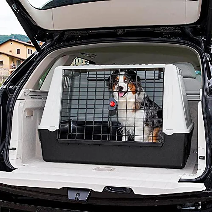 Ferplast Trasportino per Cani da Auto Atlas CAR 100, Griglie per l'aerazione, Vani Porta oggetti, Tappeto drenante – Bild 3