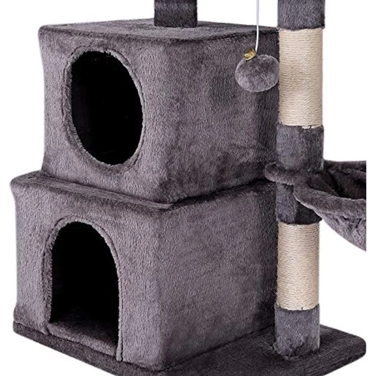 lionto Kratzbaum Kletterbaum Katzenkratzbaum Katzenbaum Höhe 70 cm, dunkelgrau – Bild 5