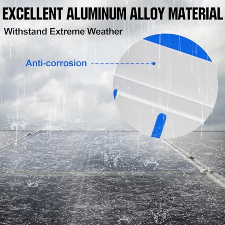 ECO-WORTHY Solarmodul Halterung Montagesatz, 8 Stück Z-Halterungen aus Aluminium für Dachmontage, inklusive Schrauben und Muttern, UV-beständig und korrosionsgeschützt – Bild 4