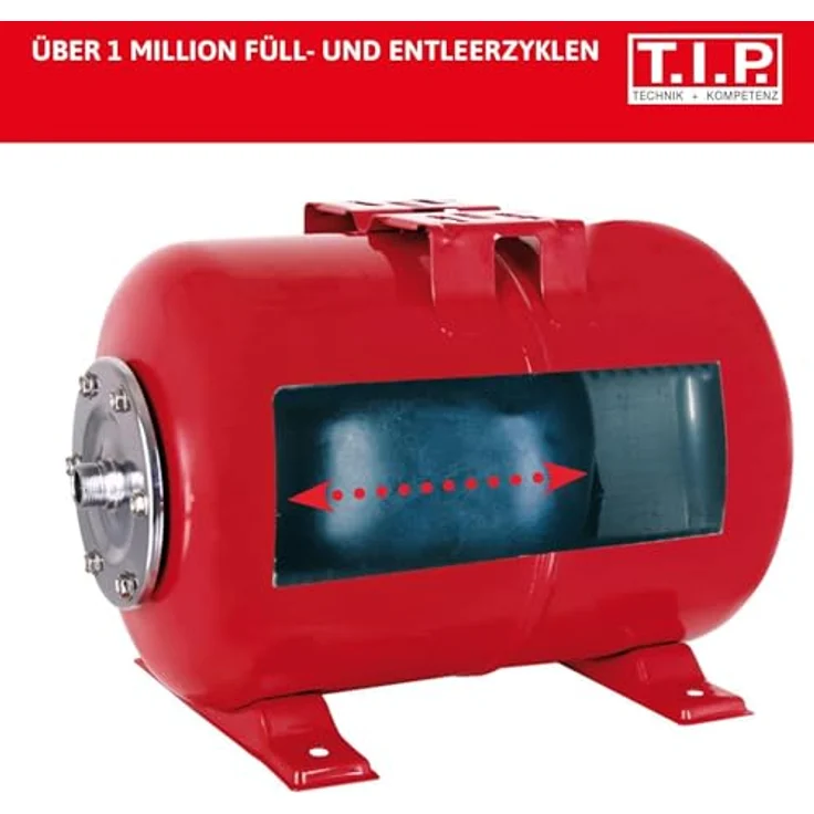 T.I.P. 31145 Hauswasserwerk HWW 1000-25 Plus TLS mit Trockenlaufschutz Hauswasserpumpe 3.300 l/h 46 m 4,6 bar – Bild 5