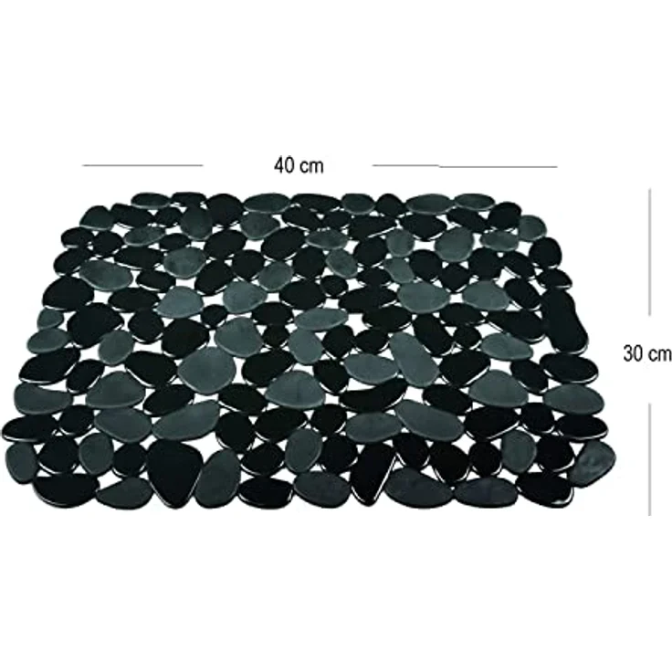 Sanixa PA70507 Design Spülbecken-Einlage schwarz Kunststoff Eckig 40 x 30 cm Abtropfmatte Küche Spülbecken-Schutz Schutz vor Kratzern Schutzmatte Spülmatte – Bild 4