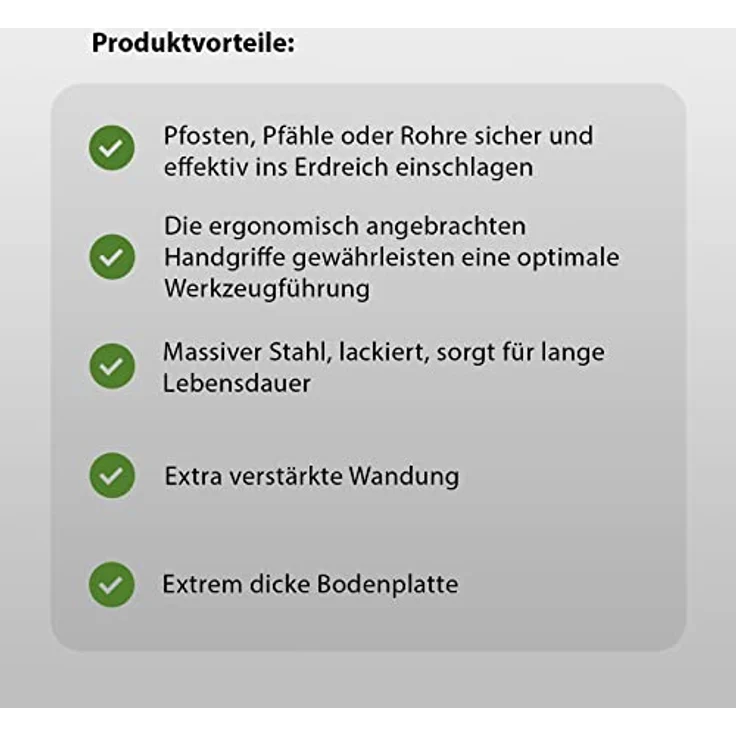 Handpfahlramme Handramme Pfahlramme Zaunpfahlramme Pfostenramme 60cm 16kg ø 14,5cm – Bild 6