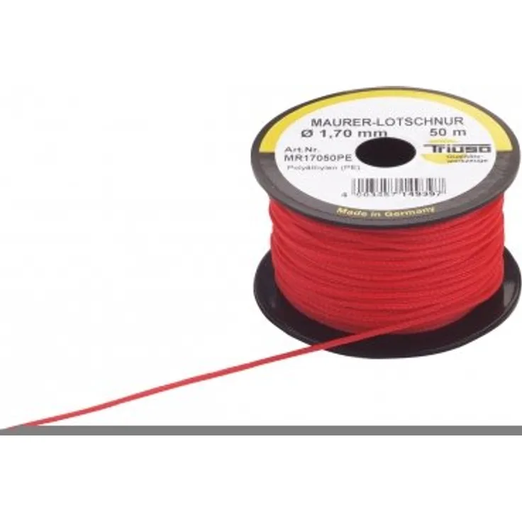 TRIUSO Maurer-Lotschnur Ø 1,7 mm / 50 m PE rot