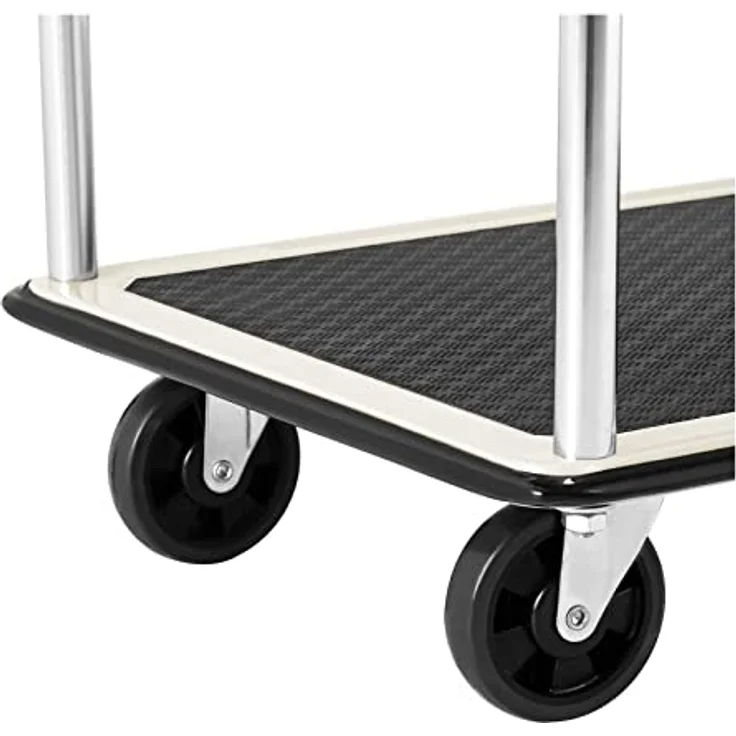 MSW Etagenwagen MSW-PW-150, Transportwagen mit 150 kg Tragkraft, 3 Ebenen 72 x 43 cm, mobil und robust – Bild 2