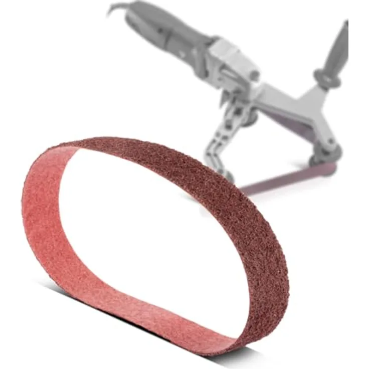 STAHLWERK Schleifvlies mittlere Körnung 40 x 760 mm Schleifband | Vliesbänder | Poliervlies | Universal-Schleifbänder | Schleifmittel in verschiedenen Farben für Rohrbandschleifer, Bandschleifer und Schleifgeräte